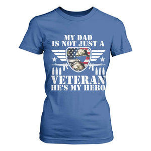 Military Family Veteran Support T Shirt For Women My Papa US Veteran My Hero