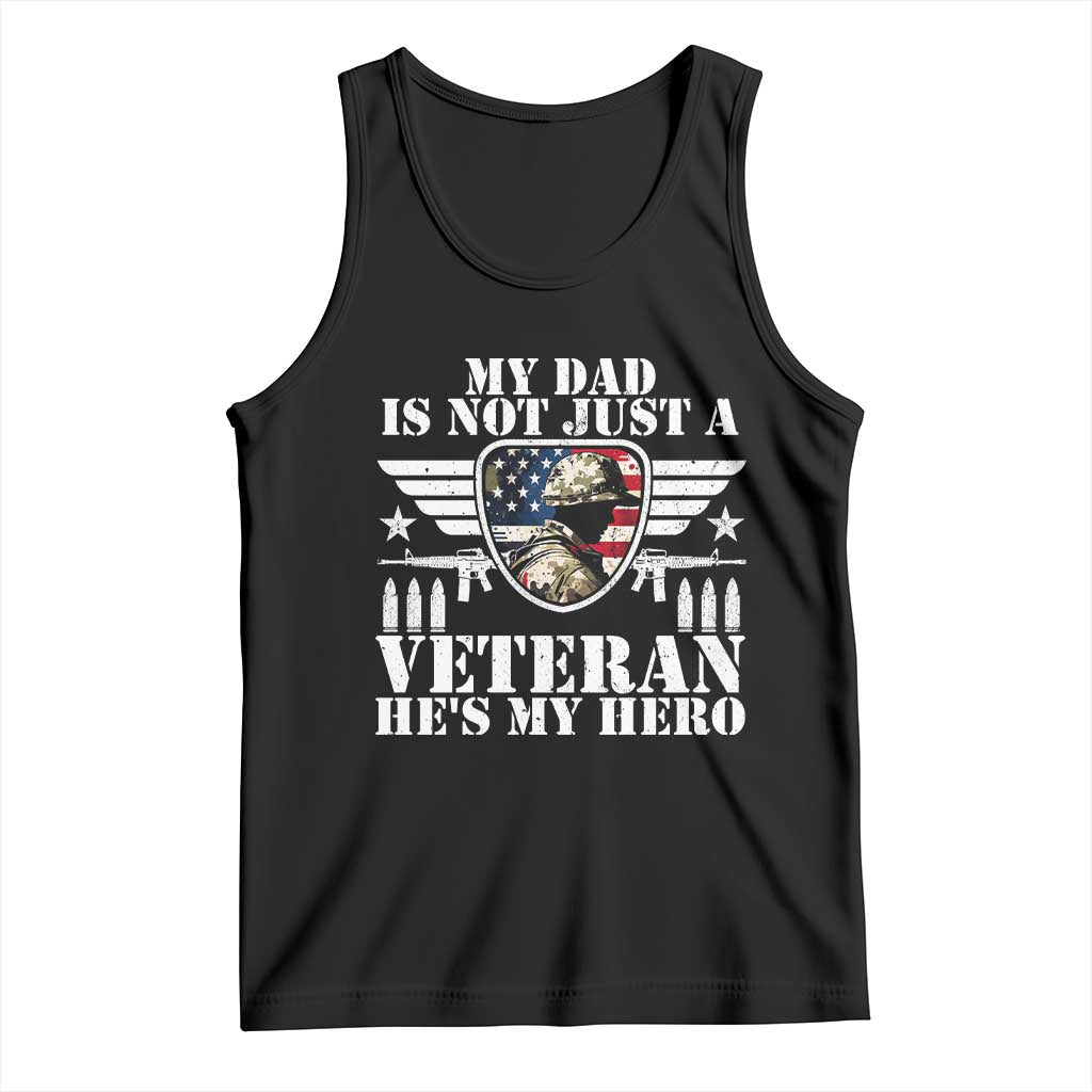 Military Family Veteran Support Tank Top My Papa US Veteran My Hero