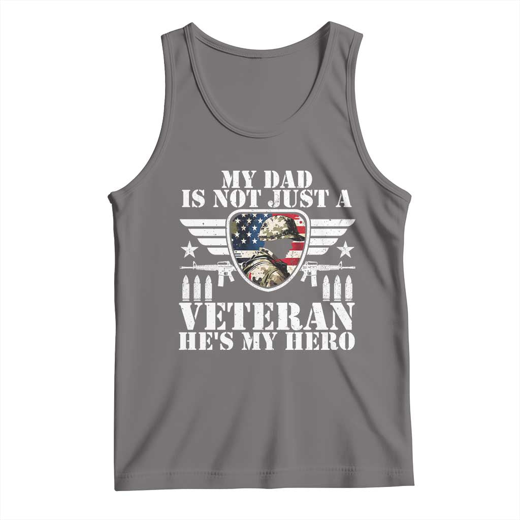 Military Family Veteran Support Tank Top My Papa US Veteran My Hero