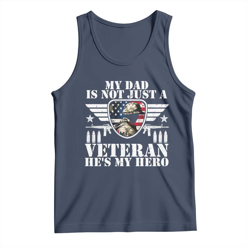 Military Family Veteran Support Tank Top My Papa US Veteran My Hero