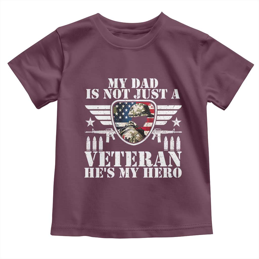 Military Family Veteran Support Toddler T Shirt My Papa US Veteran My Hero