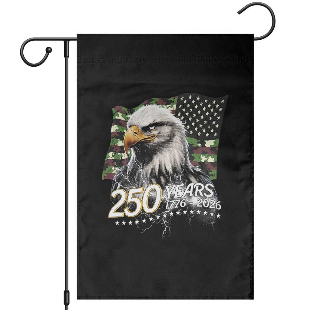 250 Years America Anniversary Garden Flag Patriotic Bald Eagle Military Tactical American Flag Camo