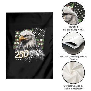 250 Years America Anniversary Garden Flag Patriotic Bald Eagle Military Tactical American Flag Camo