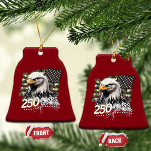 250 Years America Anniversary Ceramic Ornament Patriotic Bald Eagle Military Tactical American Flag Camo