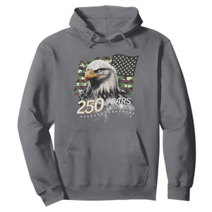 250 Years America Anniversary Hoodie Patriotic Bald Eagle Military Tactical American Flag Camo