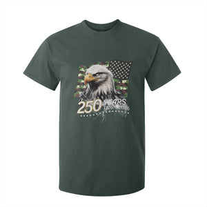 250 Years America Anniversary T Shirt For Kid Patriotic Bald Eagle Military Tactical American Flag Camo
