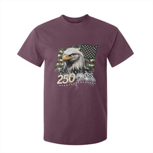 250 Years America Anniversary T Shirt For Kid Patriotic Bald Eagle Military Tactical American Flag Camo