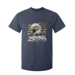 250 Years America Anniversary T Shirt For Kid Patriotic Bald Eagle Military Tactical American Flag Camo