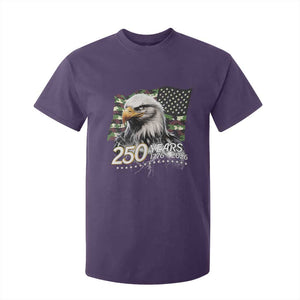 250 Years America Anniversary T Shirt For Kid Patriotic Bald Eagle Military Tactical American Flag Camo