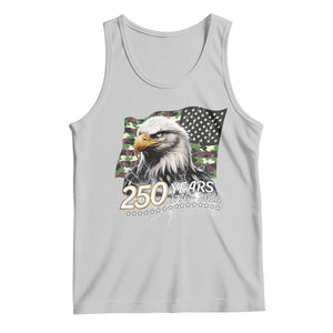 250 Years America Anniversary Tank Top Patriotic Bald Eagle Military Tactical American Flag Camo