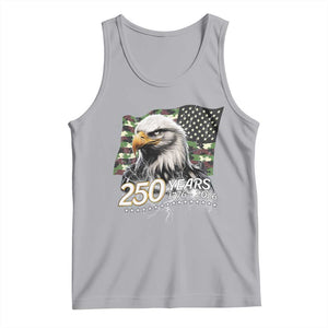 250 Years America Anniversary Tank Top Patriotic Bald Eagle Military Tactical American Flag Camo