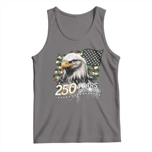 250 Years America Anniversary Tank Top Patriotic Bald Eagle Military Tactical American Flag Camo
