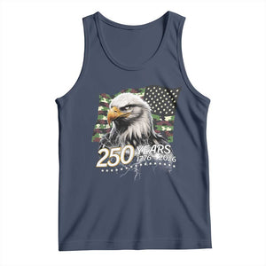 250 Years America Anniversary Tank Top Patriotic Bald Eagle Military Tactical American Flag Camo