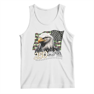 250 Years America Anniversary Tank Top Patriotic Bald Eagle Military Tactical American Flag Camo