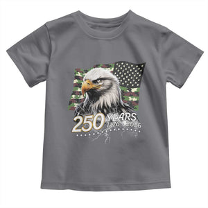 250 Years America Anniversary Toddler T Shirt Patriotic Bald Eagle Military Tactical American Flag Camo