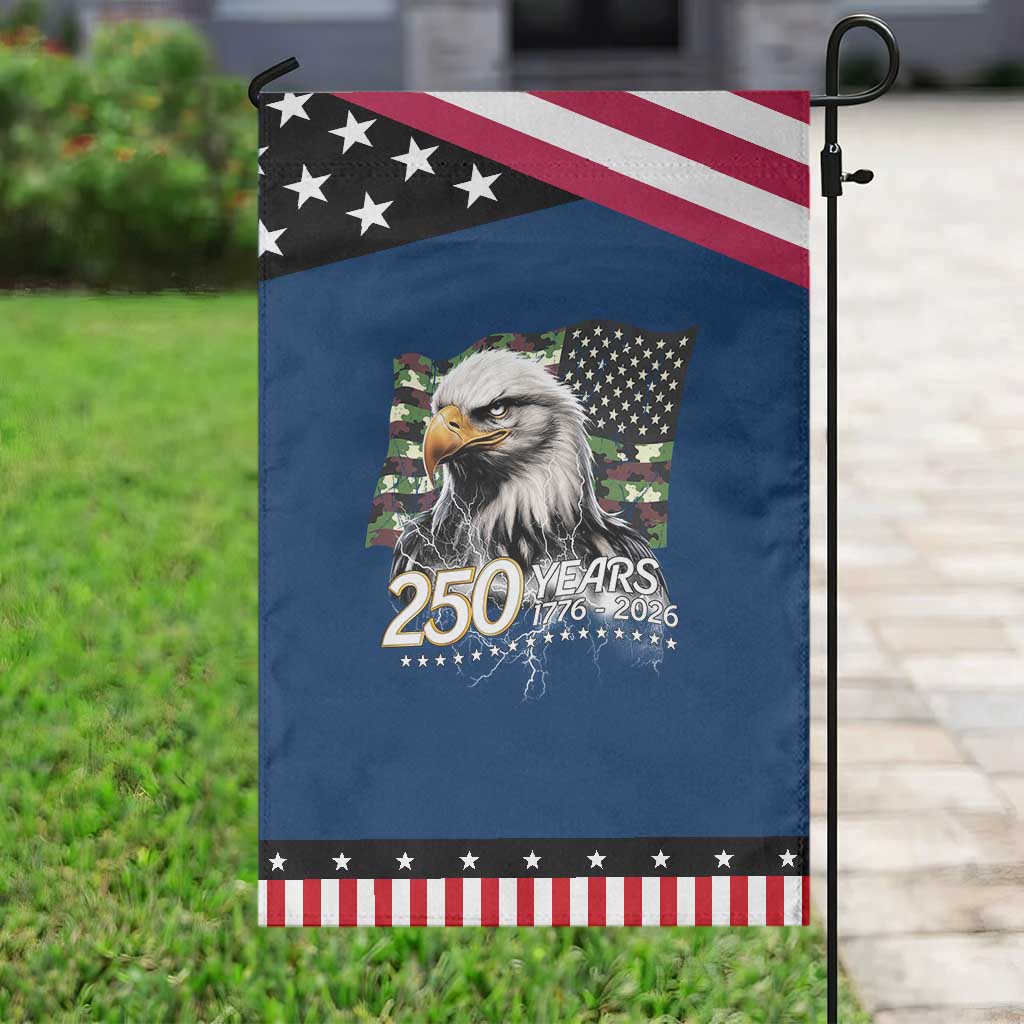 250 Years America Anniversary Patriotic Garden Flag Bald Eagle Military Tactical American Flag Camo TS14 Classic Blue Black Print Your Wear