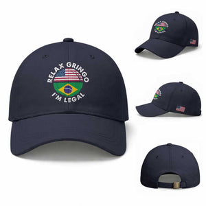 Relax Gringo I'm Legal Brazil Brazilian Immigrant Baseball Cap