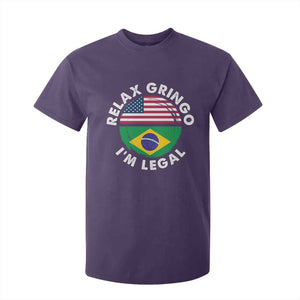Relax Gringo I'm Legal Brazil Brazilian Immigrant T Shirt For Kid