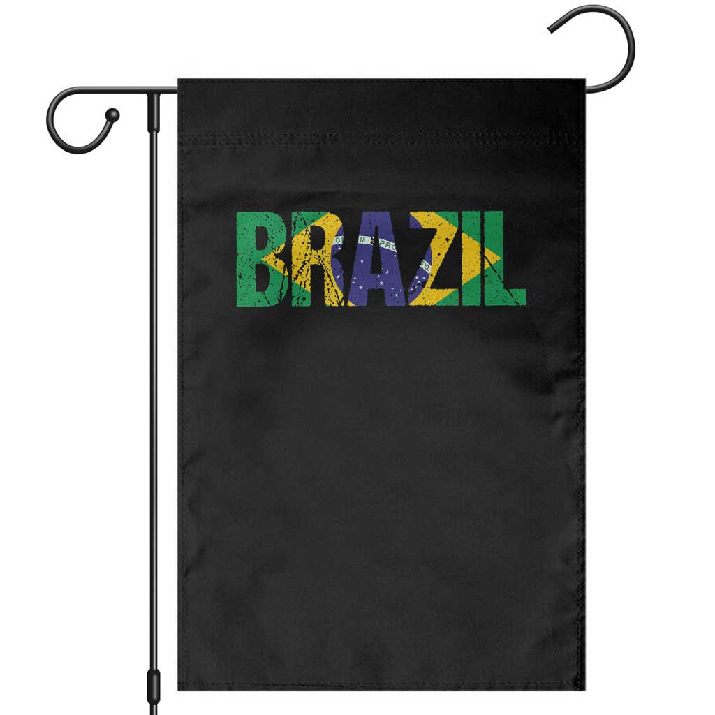 Brazil Brasil Flag Garden Flag Vintage Distressed Brazil