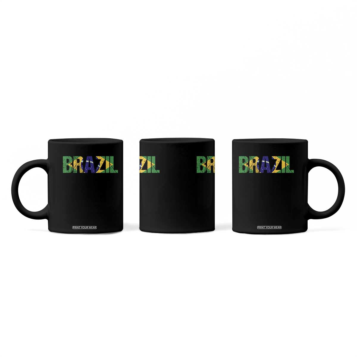 Brazil Brasil Flag Coffee Mug Vintage Distressed Brazil