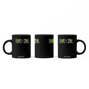 Brazil Brasil Flag Coffee Mug Vintage Distressed Brazil