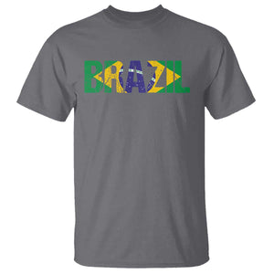 Brazil Brasil Flag T Shirt Vintage Distressed Brazil