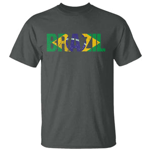 Brazil Brasil Flag T Shirt Vintage Distressed Brazil