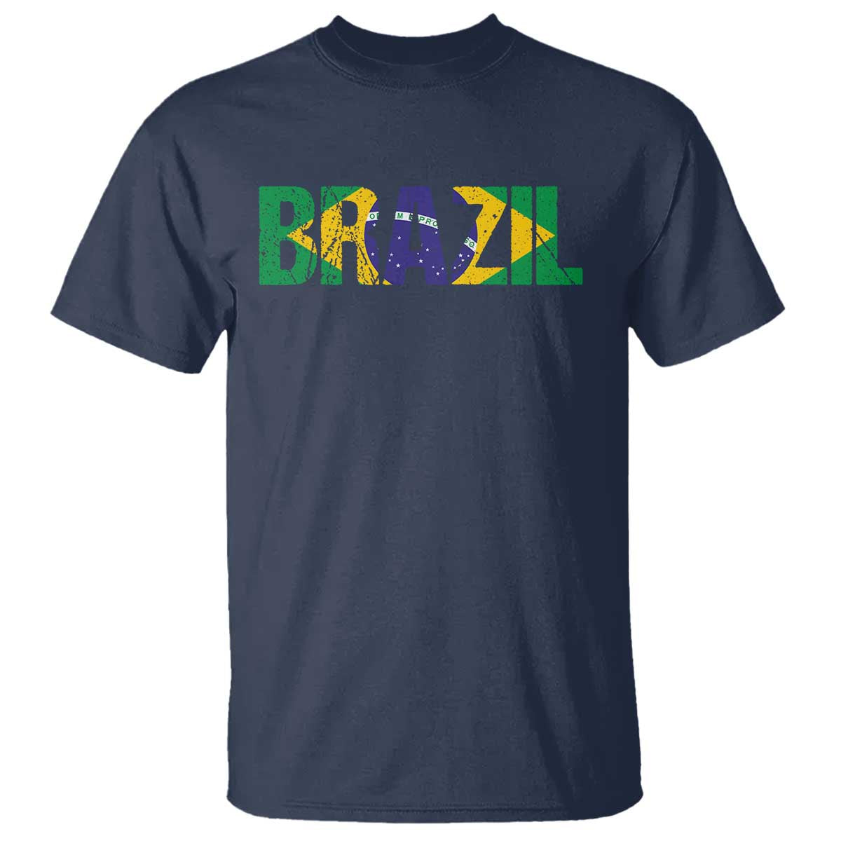 Brazil Brasil Flag T Shirt Vintage Distressed Brazil