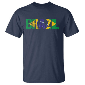 Brazil Brasil Flag T Shirt Vintage Distressed Brazil