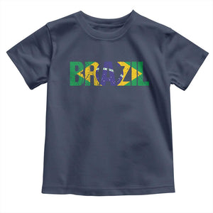 Brazil Brasil Flag Toddler T Shirt Vintage Distressed Brazil