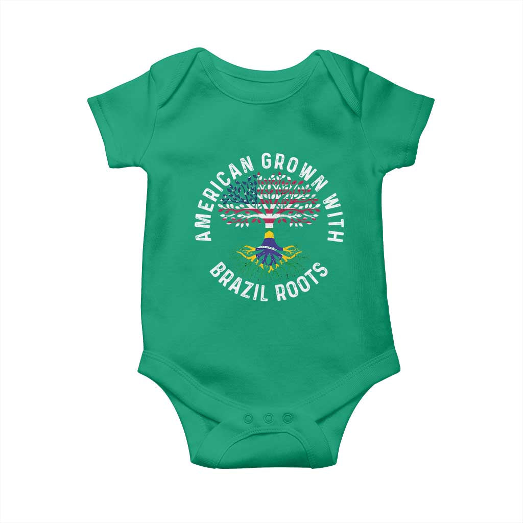 Brazilian Roots American Grown Tree Flag Baby Onesie