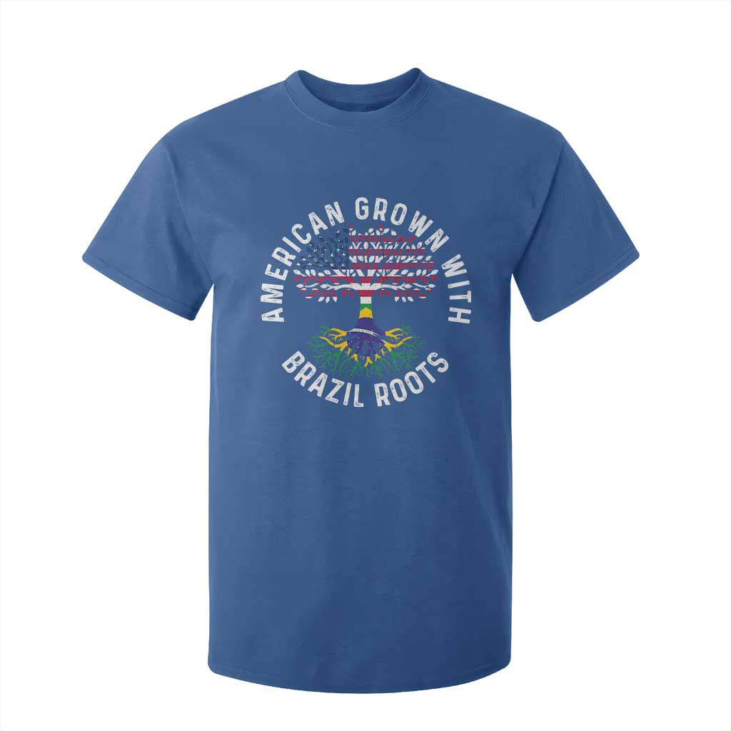 Brazilian Roots American Grown Tree Flag T Shirt For Kid