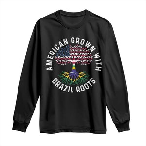Brazilian Roots American Grown Tree Flag Long Sleeve Shirt