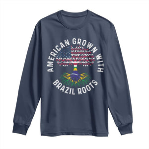 Brazilian Roots American Grown Tree Flag Long Sleeve Shirt