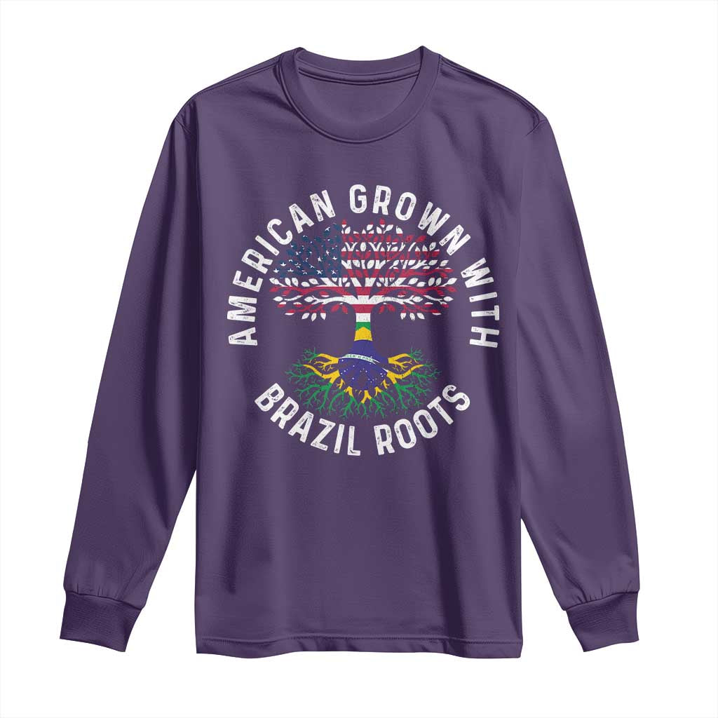 Brazilian Roots American Grown Tree Flag Long Sleeve Shirt