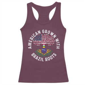 Brazilian Roots American Grown Tree Flag Racerback Tank Top