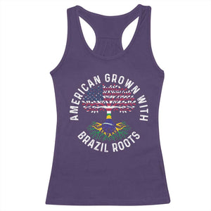 Brazilian Roots American Grown Tree Flag Racerback Tank Top