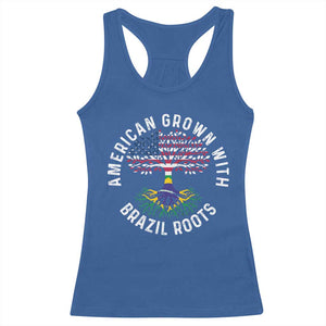 Brazilian Roots American Grown Tree Flag Racerback Tank Top