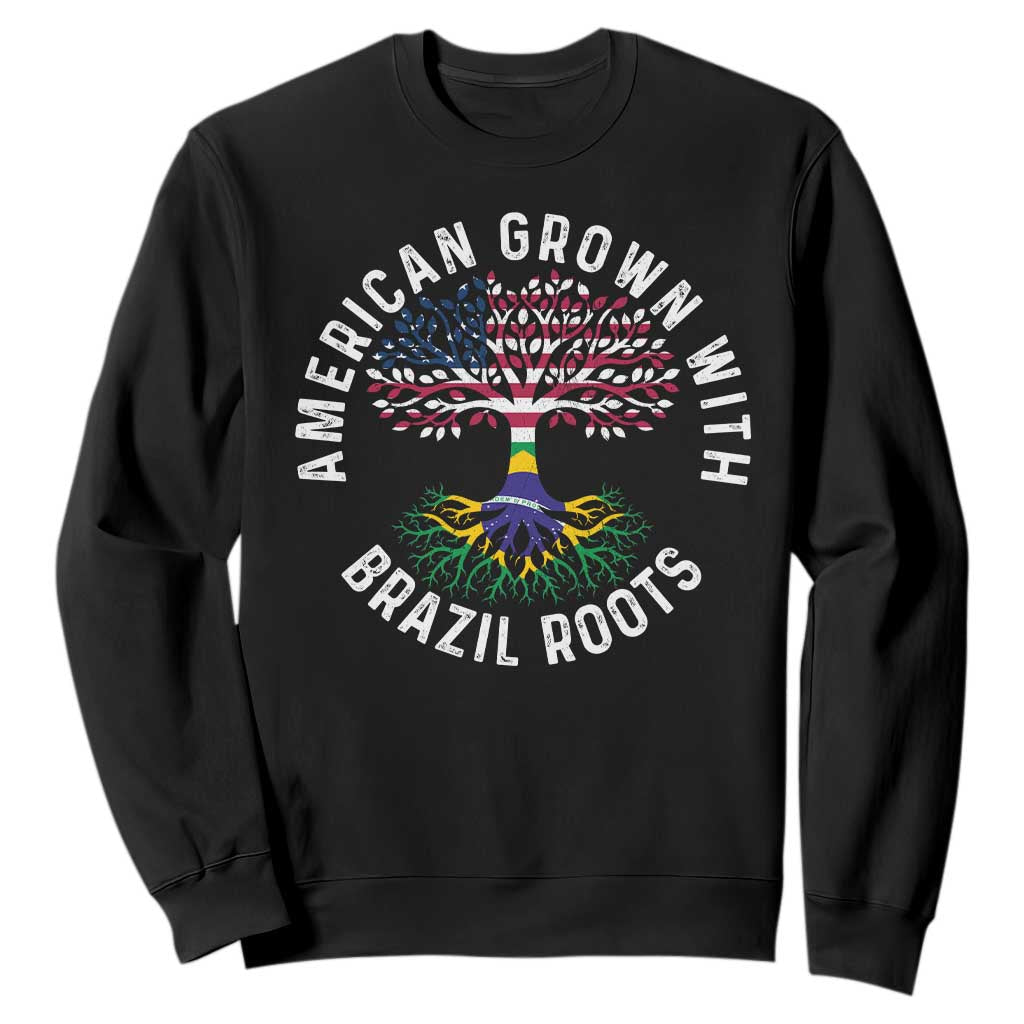 Brazilian Roots American Grown Tree Flag Sweatshirt
