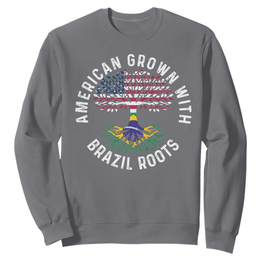 Brazilian Roots American Grown Tree Flag Sweatshirt