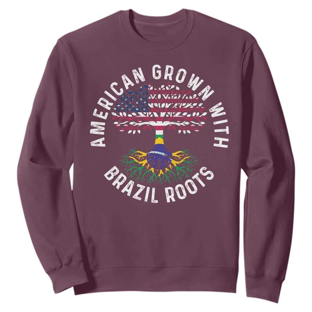 Brazilian Roots American Grown Tree Flag Sweatshirt