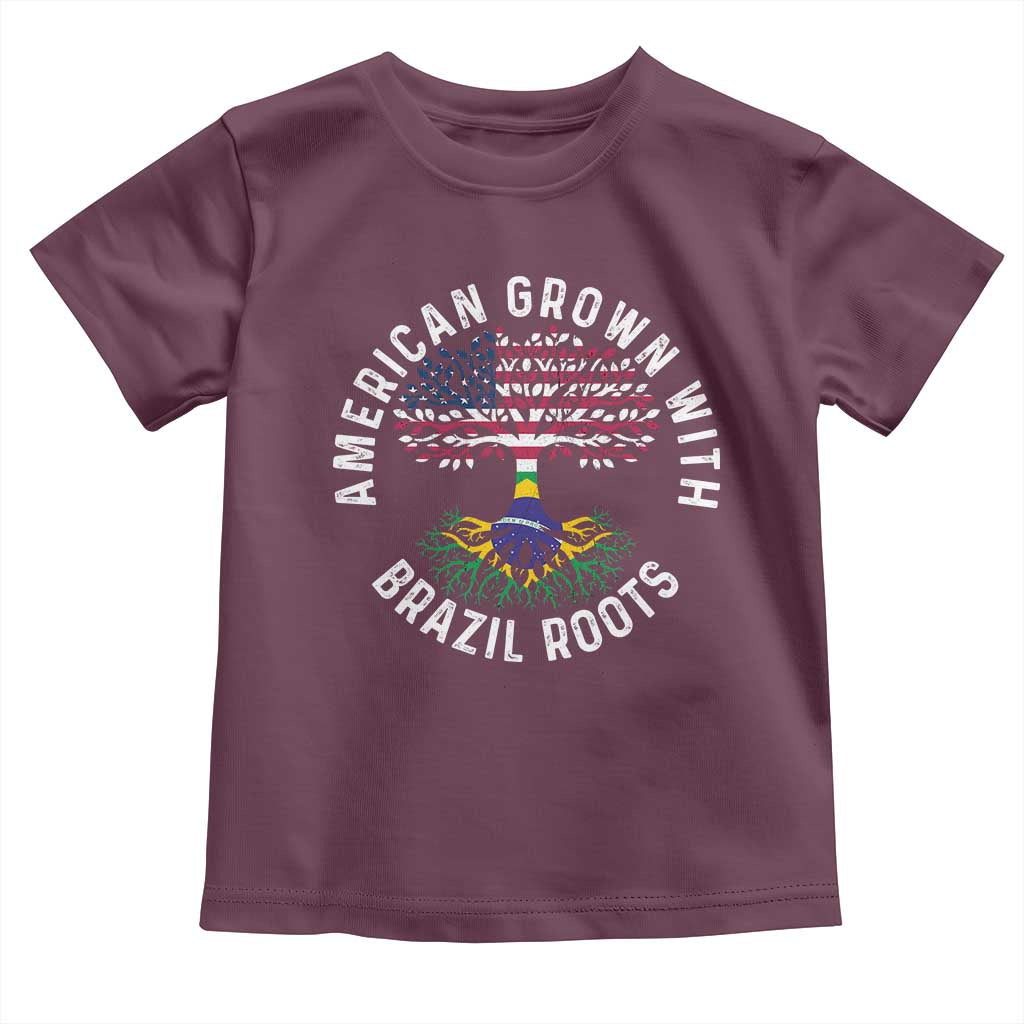 Brazilian Roots American Grown Tree Flag Toddler T Shirt