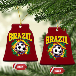 Brazil Soccer Fan Ceramic Ornament Brazilian Football Game Day Fan