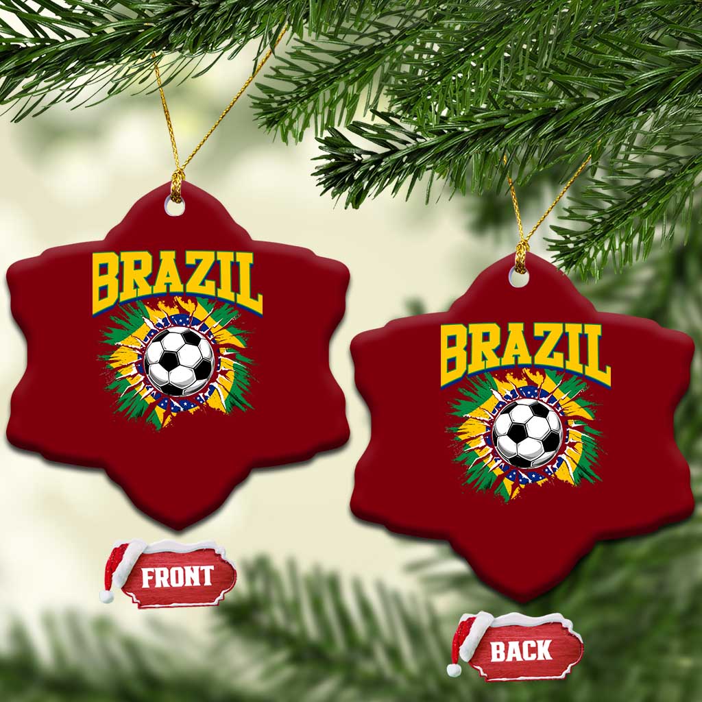 Brazil Soccer Fan Ceramic Ornament Brazilian Football Game Day Fan