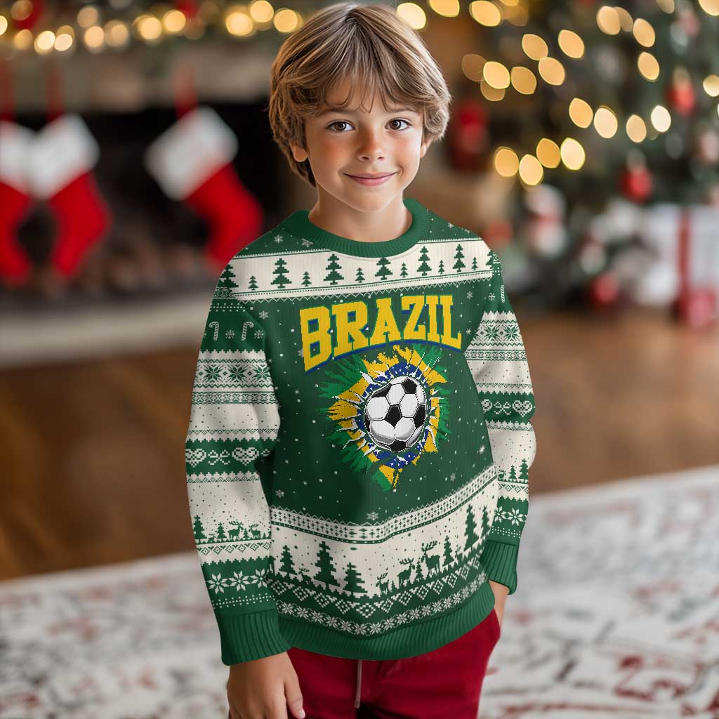 Brazil Soccer Fan Ugly Christmas Sweater Brazilian Football Game Day Fan