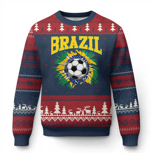 Brazil Soccer Fan Ugly Christmas Sweater Brazilian Football Game Day Fan