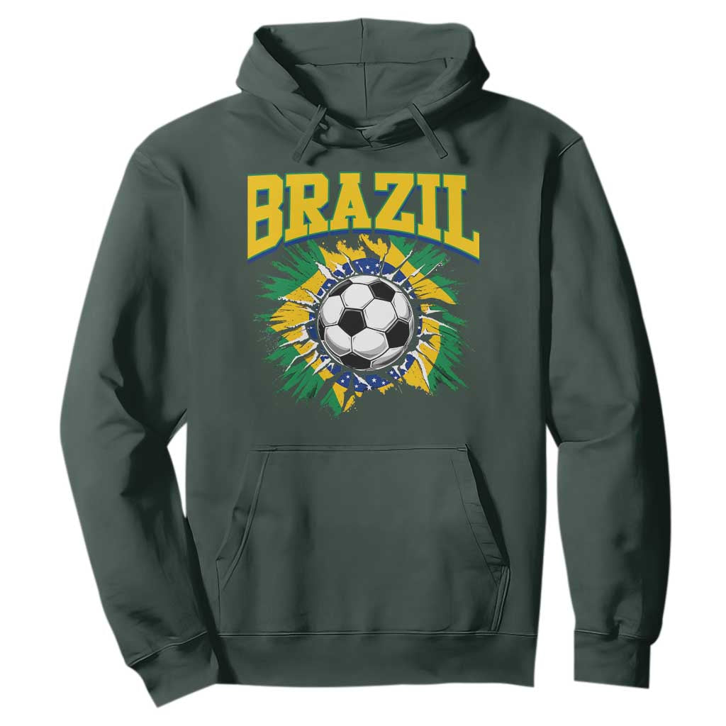 Brazil Soccer Fan Hoodie Brazilian Football Game Day Fan