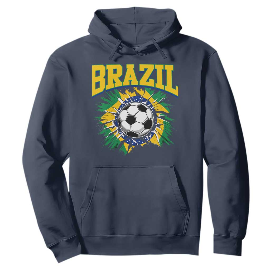 Brazil Soccer Fan Hoodie Brazilian Football Game Day Fan