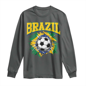 Brazil Soccer Fan Long Sleeve Shirt Brazilian Football Game Day Fan