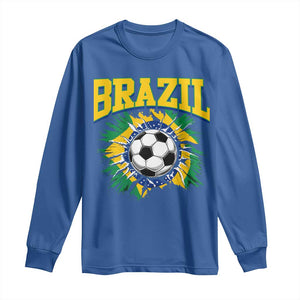 Brazil Soccer Fan Long Sleeve Shirt Brazilian Football Game Day Fan